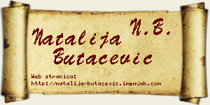 Natalija Butačević vizit kartica